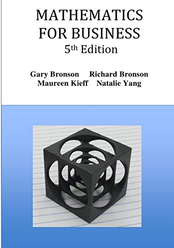 9781986065733: Mathematics fo Business: Fifth Edition