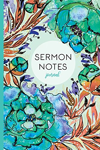 Imagen de archivo de Sermon Notes Journal: Floral 6x9 Journal With Prompts To Record Service Notes [Soft Cover ] a la venta por booksXpress