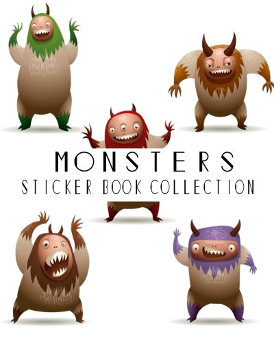 Stock image for Monsters Sticker Book Collection: Blank Sticker Album for kids Size 8x10: Volume 11 for sale by Revaluation Books