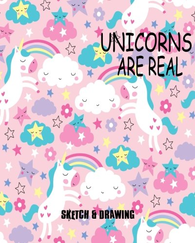 Stock image for Unicorns Are Real Sketch & Drawing: Blank Sketchbook Drawing Book Unicorn 8x10: Volume 16 for sale by Revaluation Books