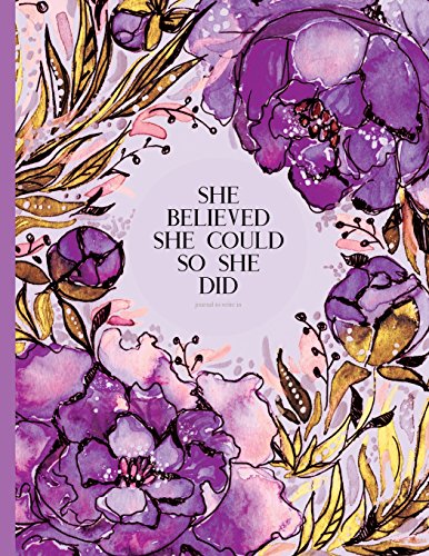 Imagen de archivo de Journal to Write in - She Believed She Could So She Did : Purple, XL 8. 5 X 11 a la venta por Better World Books