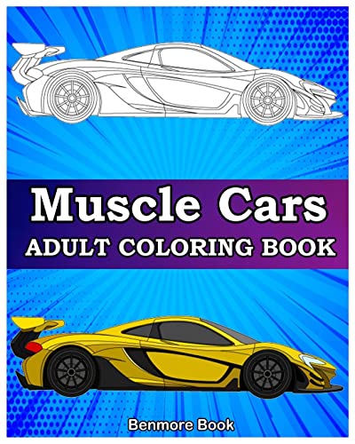 Muscle-Cars-Adult-coloring-books-Classic-Cars-Trucks-Planes-Motorcycle-and-Bike-Dover-History-Coloring-Book