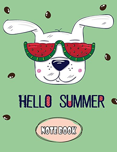 9781986462686: Hello Summer Notebook: White Dog On Green Cover Notebook Journal Diary and Lined pages,(8.5 x 11) inches, 110 pages (Hello Summer Notebook Dot&Graph)