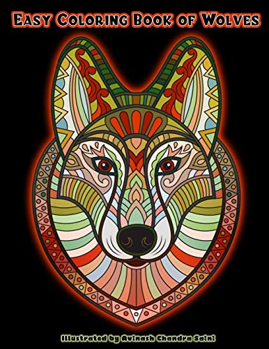 Stock image for Easy Coloring Book of Wolves (Creative and Unique Coloring Books for Adults) for sale by Lucky's Textbooks