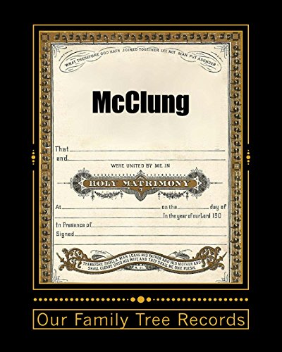 Stock image for Our Family Tree Records: McClung [Soft Cover ] for sale by booksXpress