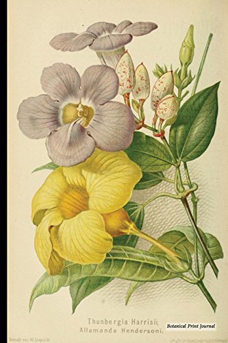 Stock image for Botanical Print Journal: thunbergia harrisii, 6" x 9" Vintage Botanical Flower Print Journal - [Unruled/Blank/Plain/Unlined Journal] [Soft Cover ] for sale by booksXpress