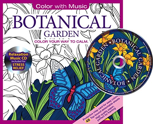 Stock image for Botanical Garden Adult Coloring Book With Bonus Relaxation Music CD Included: Color With Music for sale by SecondSale