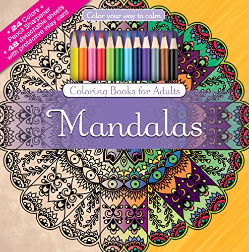 Mandalas Adult Coloring Book Set With 24 Colored Pencils And Pencil  Sharpener Included: Color Your Way To Calm - Newbourne Media: 9781988137254  - AbeBooks