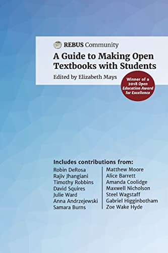 Imagen de archivo de Guide to Making Open Textbooks With Students a la venta por Better World Books