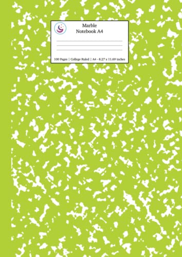 Beispielbild fr Marble Notebook A4: Green Marble College Ruled Journal (School Exercise Books A4) zum Verkauf von GF Books, Inc.