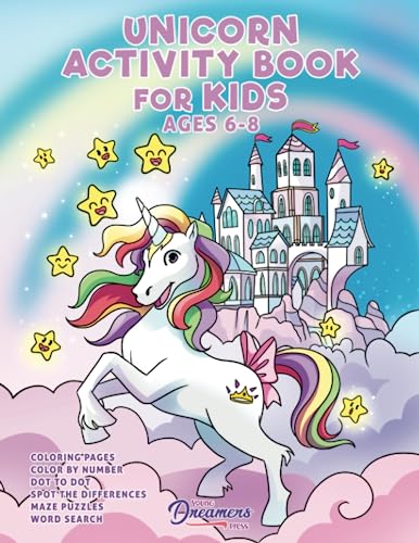 Stock image for Unicorn Activity Book for Kids Ages 6-8: Unicorn Coloring Book, Dot to Dot, Maze Book, Kid Games, and Kids Activities: 3 (Fun Activities for Kids) for sale by WorldofBooks