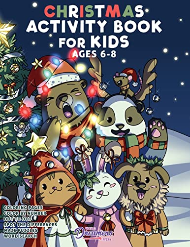 9781989790960: Christmas Activity Book for Kids Ages 6-8: Christmas Coloring Book, Dot to Dot, Maze Book, Kid Games, and Kids Activities (Fun Activities for Kids)