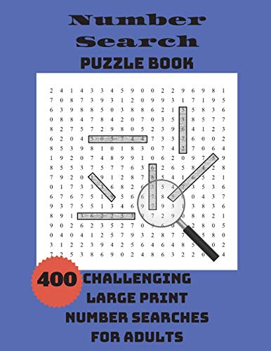 9781990085185: Number Search Puzzle Book: 400 Challenging Large Print Number Searches For Adults