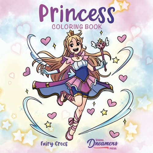 Stock image for Princess Coloring Book: For Kids Ages 4-8, 9-12: 13 (Young Dreamers Press Kids Coloring Books) for sale by WorldofBooks20