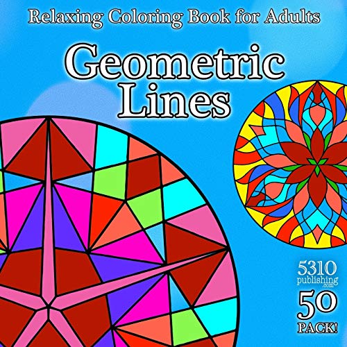 9781990158049: Geometric Lines: Relaxing Coloring Book for Adults