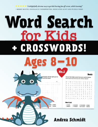 Stock image for Word Search for Kids + Crosswords! Ages 8-10, No.2 (Creative Word Games for Kids) for sale by GF Books, Inc.