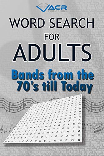 Beispielbild fr Word Search For Adults: Bands from the 70's till today zum Verkauf von GF Books, Inc.