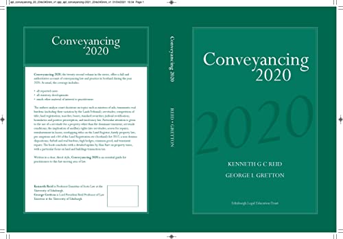 Beispielbild fr Conveyancing 2020 zum Verkauf von WorldofBooks