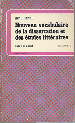 Beispielbild fr Nouveau vocabulaire de la dissertation et des tudes littraires zum Verkauf von Ammareal