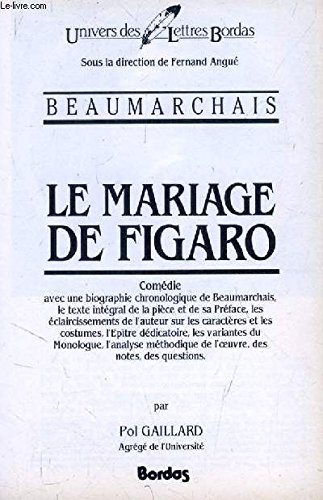 Stock image for Le mariage de figaro : comedie, 1784 for sale by Wonder Book