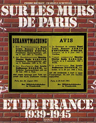 Stock image for Sur les murs de Paris et de France, 1939-1945. for sale by medimops