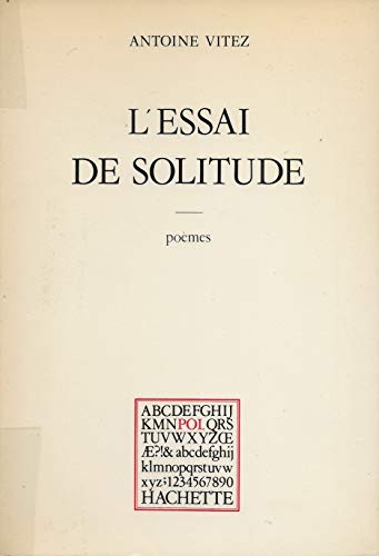 Beispielbild fr L'Essai de solitude (POL) zum Verkauf von Ammareal