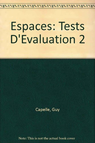 9782010177736: Tests D'Evaluation Espaces 2: Tests D'Evaluation 2