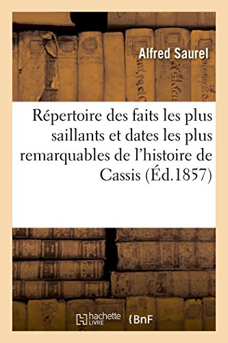 Stock image for Rpertoire Des Faits Les Plus Saillants Et Des Dates Les Plus Remarquables de l'Histoire de Cassis (French Edition) for sale by Lucky's Textbooks