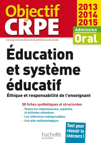 Stock image for Le CRPE en fiches : ducation et systme ducatif for sale by Ammareal