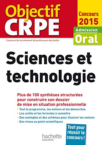 9782011404381: Sciences et technologie: Admission oral