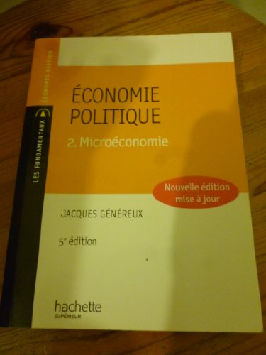 Beispielbild fr Economie politique : Tome 2, Microconomie zum Verkauf von medimops