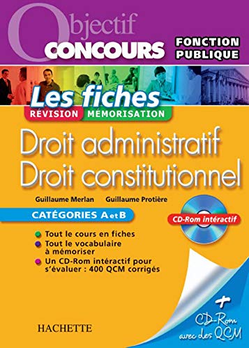 Stock image for Droit constitutionnel - Droit administratif : Les fiches Catgorie A (1Cdrom) for sale by medimops