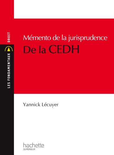 Stock image for MEMENTO JURISPRUDENCE DE LA CEDH for sale by Ammareal