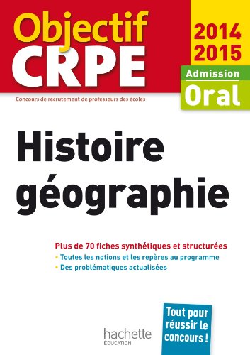 Imagen de archivo de CRPE en fiches : Histoire Gographie a la venta por Ammareal