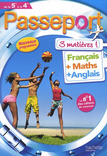 Stock image for Passeport - franais-maths-anglais: De la 5e  la 4e for sale by Ammareal