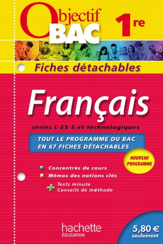 Stock image for FranÃ§ais 1e sÃ ries L-ES-S et technologiques : Fiches dÃ tachables for sale by Discover Books