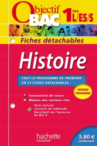 9782011602886: Histoire 1e L/ES/S: Fiches dtachables