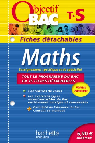 9782011608307: objectif bac - fiches detachables - maths terminale s