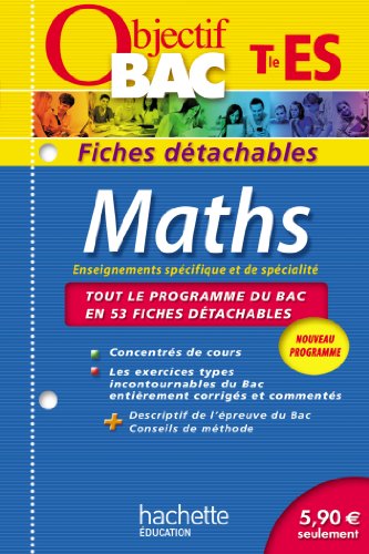 Stock image for Maths Tle ES: Fiches dtachables Dejean, Dominique for sale by BIBLIO-NET