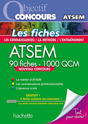 Stock image for Objectif Concours - ATSEM 90 Fiches 1000 QCM - Catgorie C for sale by medimops