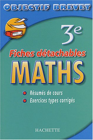 Beispielbild fr Objectif Brevet - Fiches dtachables : Maths, 3e zum Verkauf von Ammareal