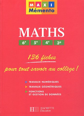 Beispielbild fr Maths 6e, 5e, 4e, 3e zum Verkauf von Ammareal