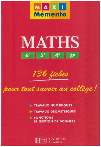 9782011694935: Maths 6e, 5e, 4e, 3e