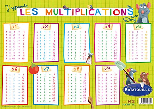 9782011697929: J'apprends les multiplications avec Rmy: Set de table Ratatouille