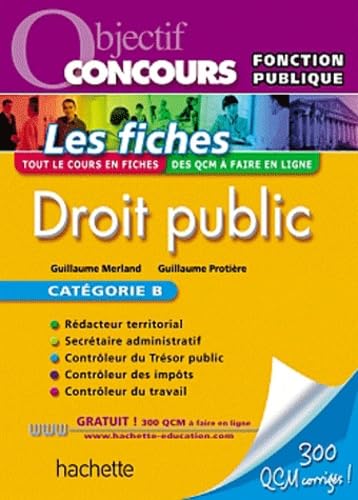 Stock image for Fiches - Droit public, Catgorie B - Ed.2010 for sale by medimops