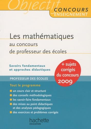 Beispielbild fr Les mathmatiques au concours de professeur des coles - CRPE zum Verkauf von Ammareal