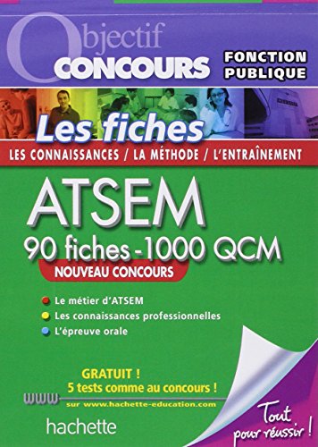 Stock image for Atsem, 90 Fiches-1.000 Qcm : Catgorie C : Nouveau Concours for sale by RECYCLIVRE