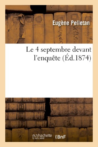 9782011767271: Le 4 septembre devant l'enqute (Histoire)