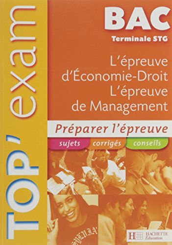 Immagine stock per L'�preuve d'Economie-Droit, L'�preuve de Management Te STG