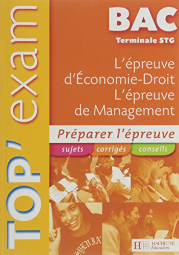 Stock image for L'preuve d'Economie-Droit, L'preuve de Management Te STG for sale by Ammareal